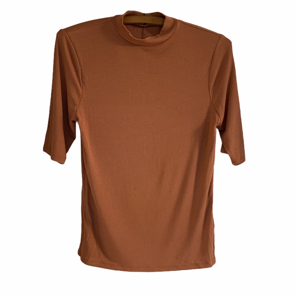 A New Day Mock Neck Tee Shirt 3/4 Sleeve NWOT